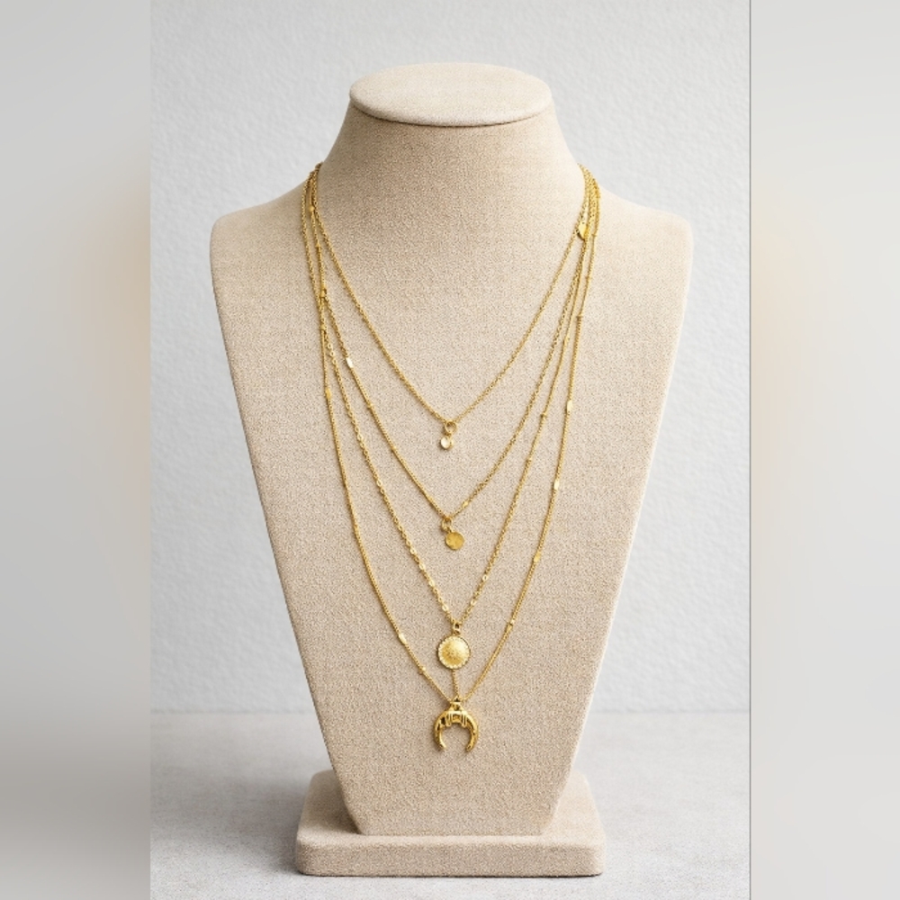 Elegant Gold Layered Necklace